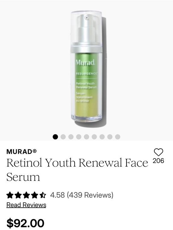 Murad Other - NEW Murad Retinol Youth Renewal Serum - Lime Green & White Packaging 30 mL